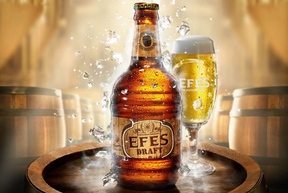Cerveza turca Efes Draft